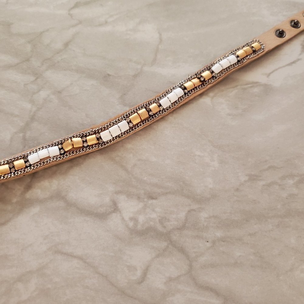 ✨ Stella & Dot Rhinestones Crystals Pave Beads Beaded Cady Wrap Bracelet ✨ - Picture 3 of 15